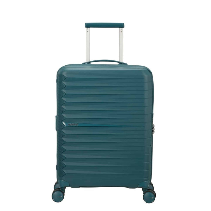 American Tourister מזוודת טרולי קטנה קשיחה Fastforward EXP 20" עלייה למטוס עם הרחבה - תיק התיקיםAmerican Touristerמזוודות