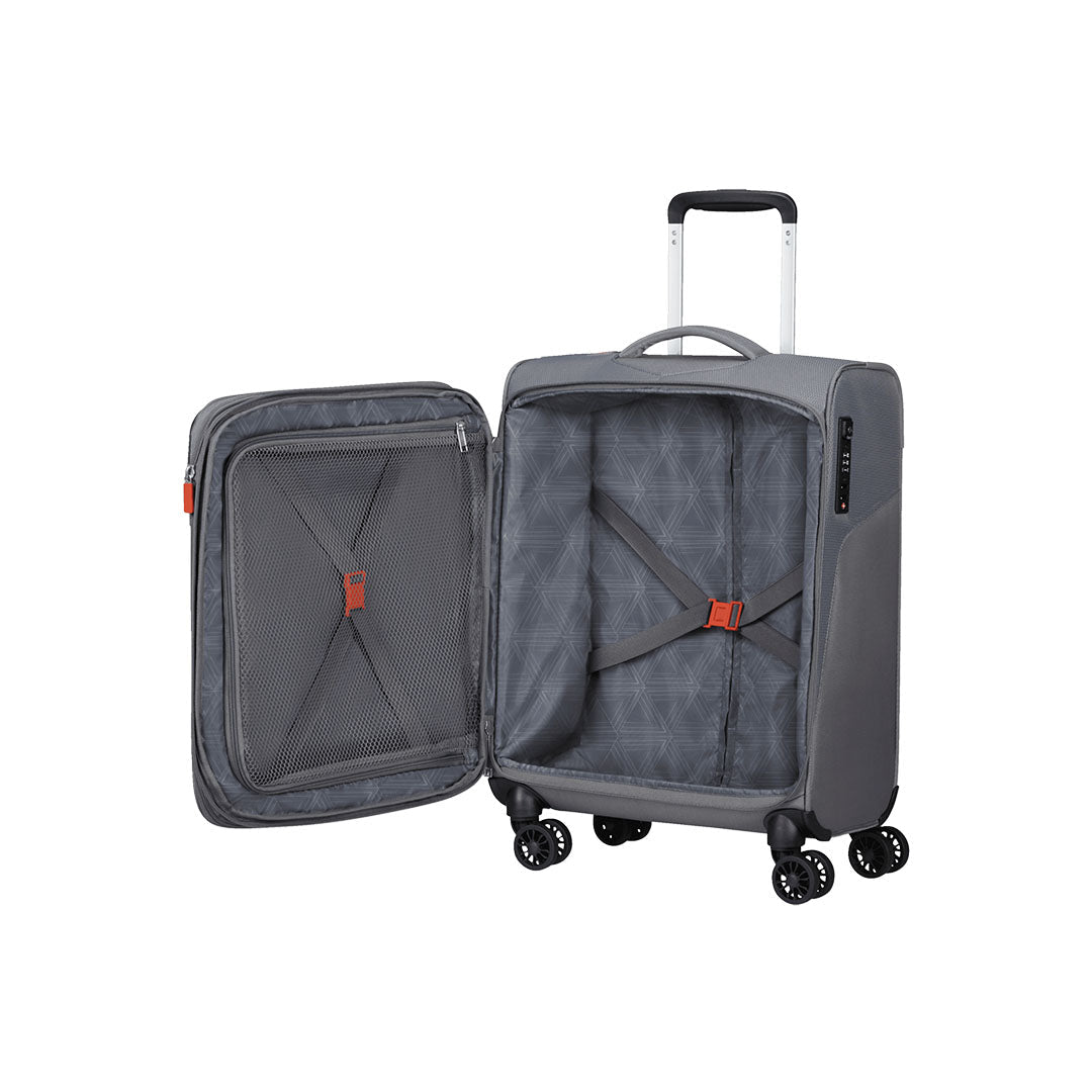American Tourister Summerfunk luggage מזוודה קטנה מבד לעלייה למטוס אמריקן טוריסטר 20" - תיק התיקיםAmerican Touristerמזוודות