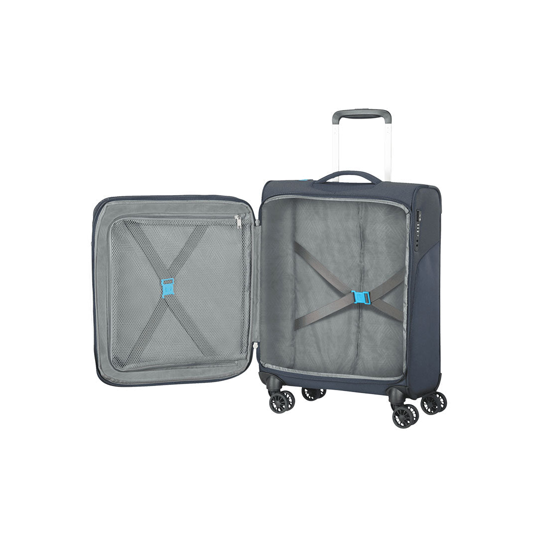 American Tourister Summerfunk luggage מזוודה קטנה מבד לעלייה למטוס אמריקן טוריסטר 20" - תיק התיקיםAmerican Touristerמזוודות