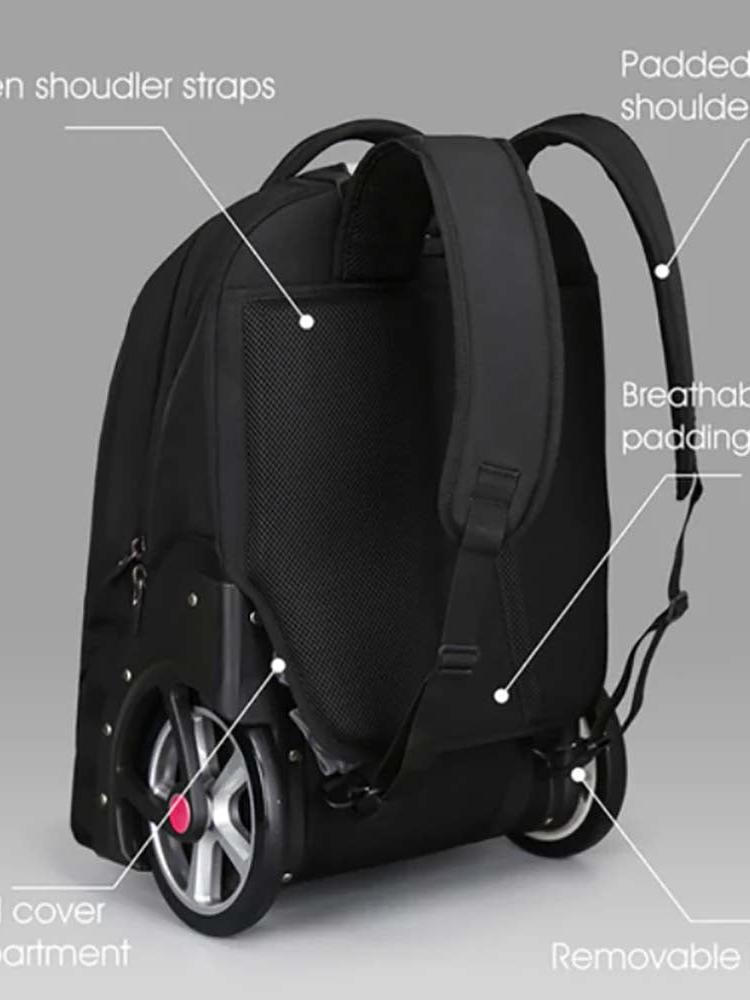 AOKING תיק גב טרולי עם גלגלים גדולים 15.6" דגם - תיק התיקיםAokingתיקים