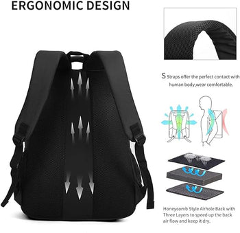 Aoking תיק גב מרופד למחשב נייד 15.6" בשחור - תיק התיקיםAokingגברים