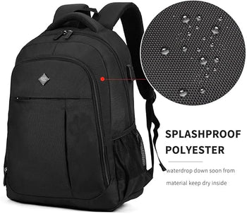 Aoking תיק גב מרופד למחשב נייד 15.6" בשחור - תיק התיקיםAokingגברים