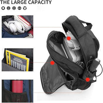 Aoking תיק גב מרופד למחשב נייד 15.6" בשחור - תיק התיקיםAokingגברים