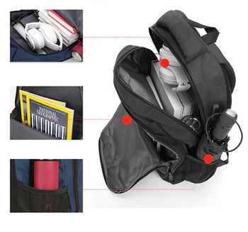 Aoking תיק גב מרופד למחשב נייד 15.6" בשחור - תיק התיקיםAokingגברים