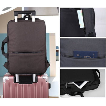 Aoking תיק גב / צד ללפטופ 15.6" באפור כהה - תיק התיקיםAokingגברים