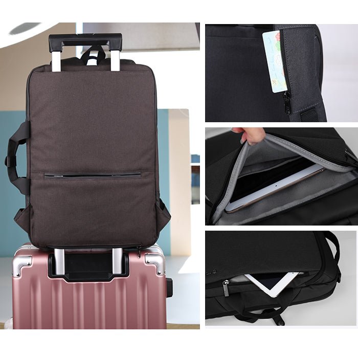 Aoking תיק גב / צד ללפטופ 15.6" באפור כהה - תיק התיקיםAokingגברים