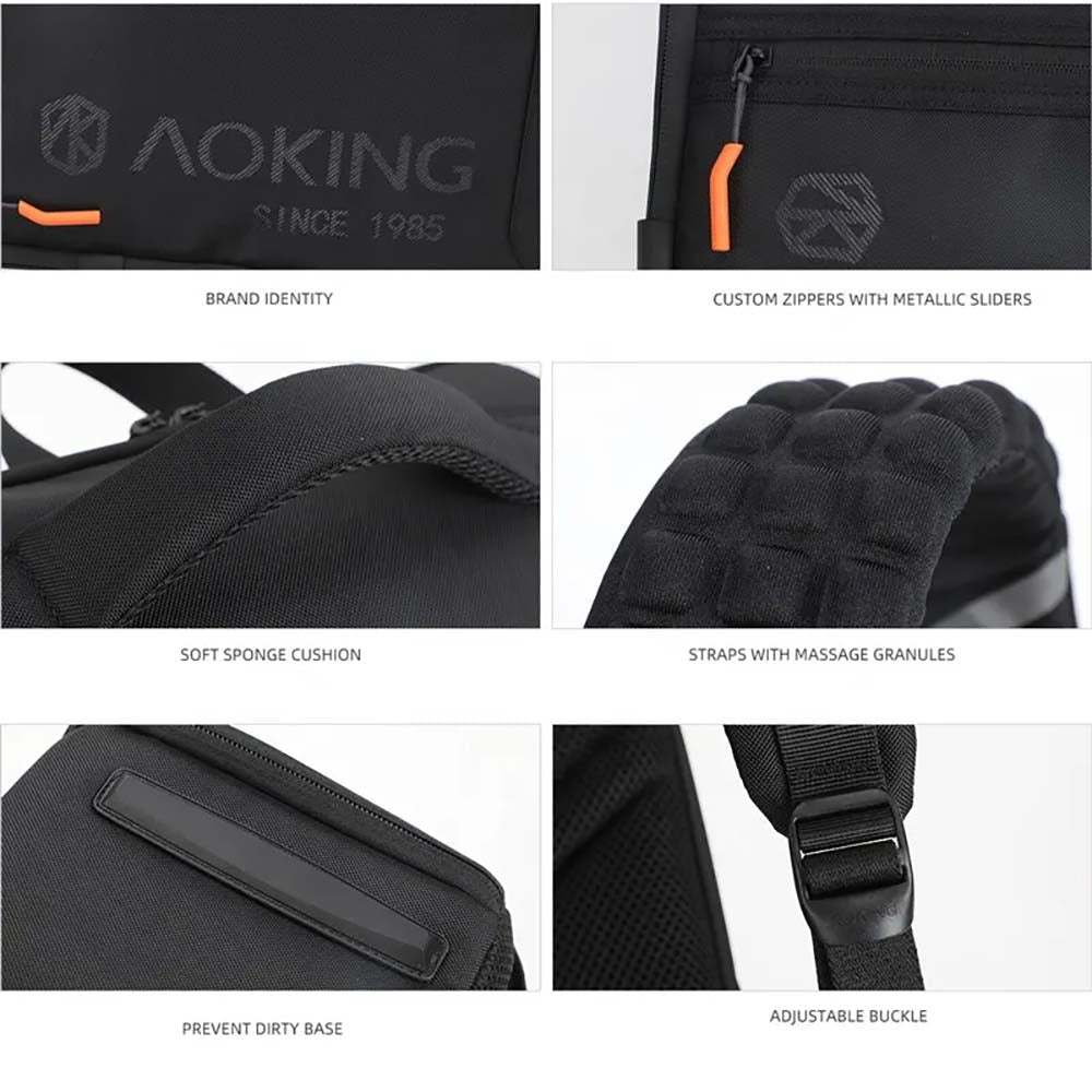 Aoking תיק גב אופנתי למחשב 15.6" - תיק התיקיםAokingגברים
