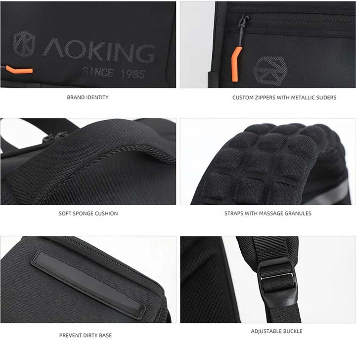 Aoking תיק גב אופנתי למחשב 15.6" - תיק התיקיםAokingגברים