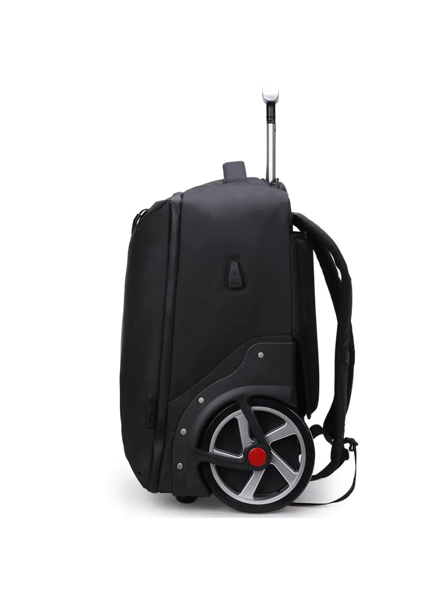 AOKING תיק גב טרולי נגד מים עם גלגלים גדולים 17" - תיק התיקיםAokingתיקים