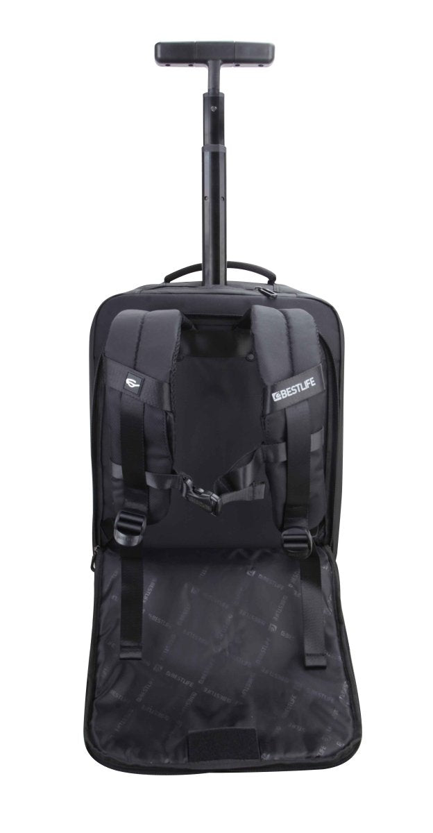 BESTLIFE תיק מחשב טרולי על גלגלים עם רצועות גב מוסתרות - תיק התיקיםBESTLIFEתיקים
