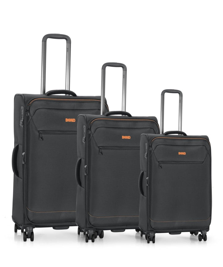BOND סט מזוודות מבד חזקות וקלות 20" 26" 30" - תיק התיקיםBondמזוודות