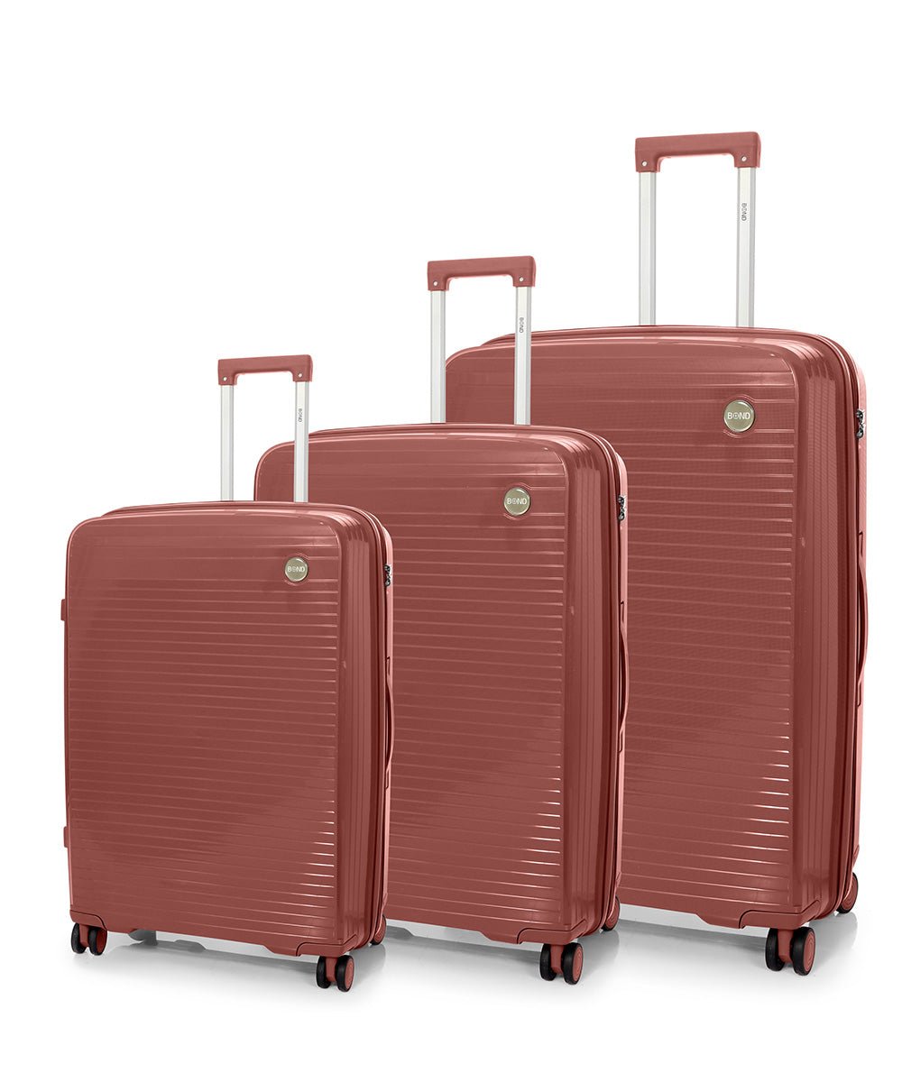 BOND סט מזוודות קשיחות 4 גדלים (20,24,28,32") Polypropylene - תיק התיקיםBondמזוודות