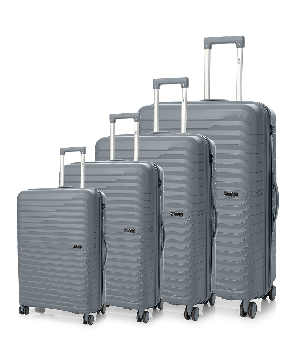 BOND סט 4 מזוודות קשיחות (כולל ענקית 32") ותיק גב במתנה - תיק התיקיםBondמזוודות