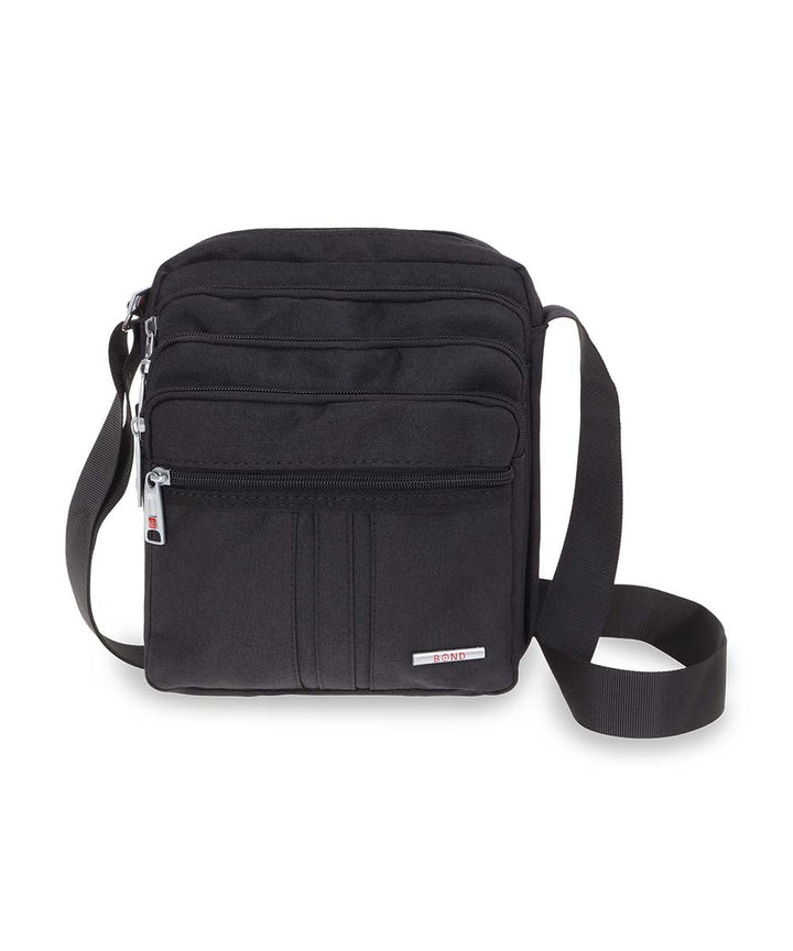 BOND תיק צד לגבר עם רצועה בשחור - תיק התיקיםBondתיקים למחשב נייד