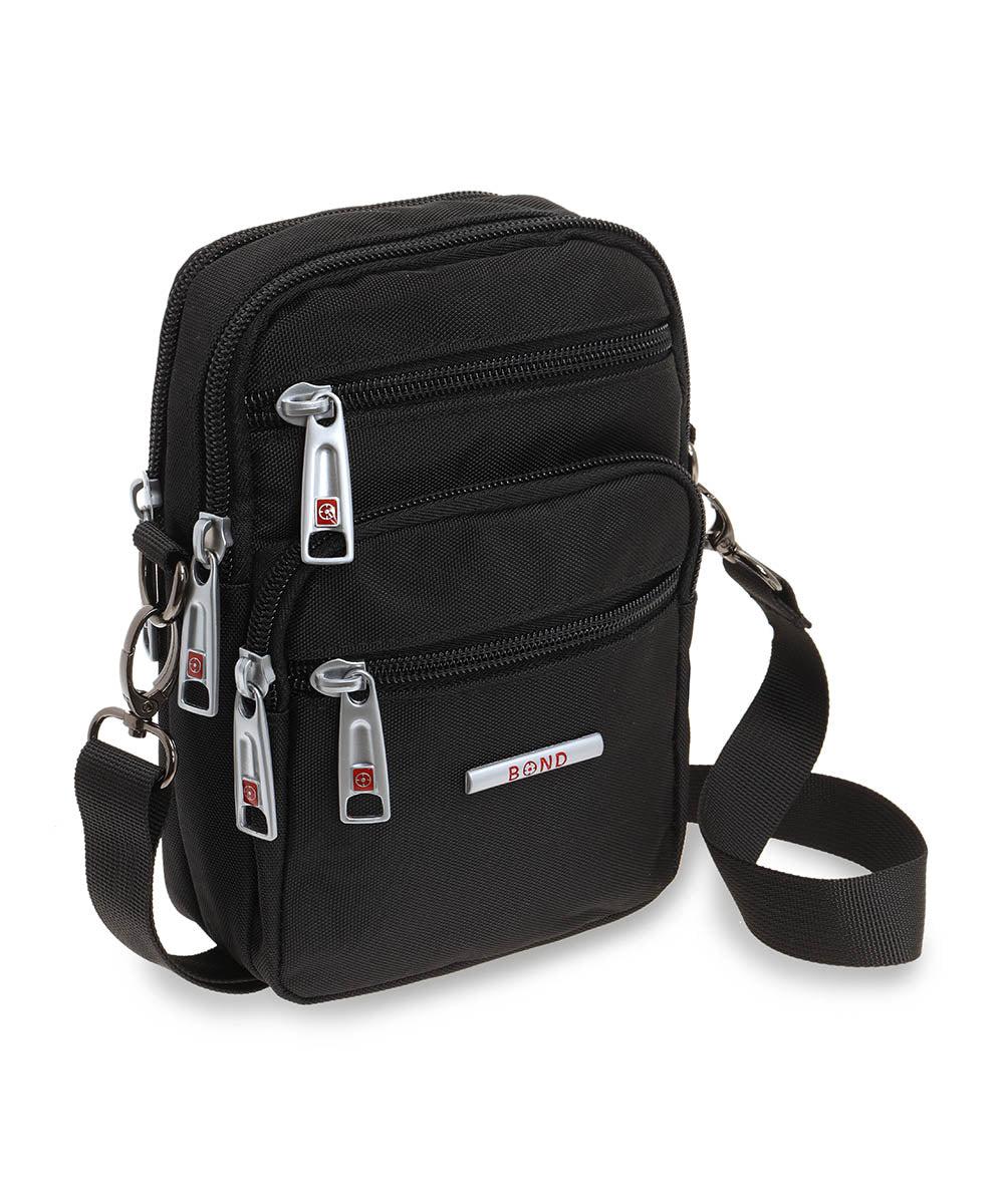 BOND תיק צד קטן עם רצועה מתנתקת בשחור - תיק התיקיםBondתיקים למחשב נייד
