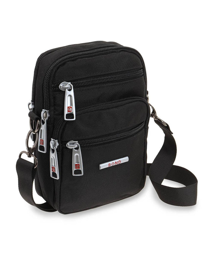 BOND תיק צד קטן עם רצועה מתנתקת בשחור - תיק התיקיםBondתיקים למחשב נייד