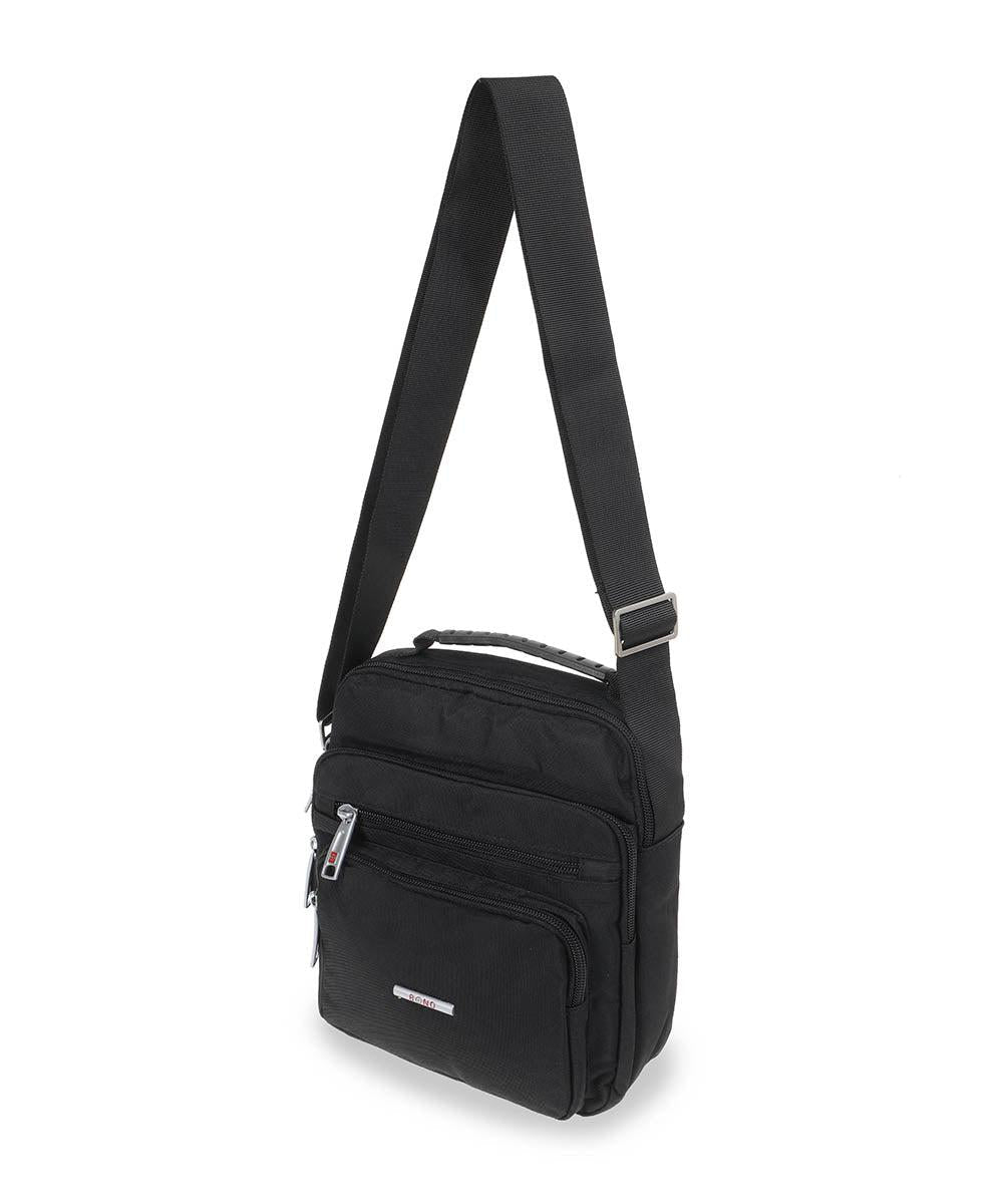 BOND תיק צד לגבר עם ידית נשיאה ורצועה בשחור - תיק התיקיםBondתיקים למחשב נייד