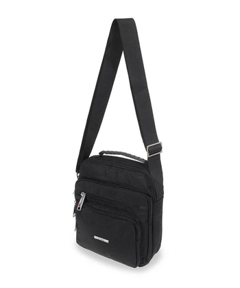 BOND תיק צד לגבר עם ידית נשיאה ורצועה בשחור - תיק התיקיםBondתיקים למחשב נייד