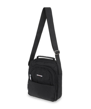 BOND תיק צד לגבר עם ידית נשיאה ורצועה בשחור - תיק התיקיםBondתיקים למחשב נייד