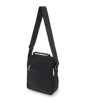 BOND תיק צד לגבר עם ידית נשיאה ורצועה בשחור - תיק התיקיםBondתיקים למחשב נייד