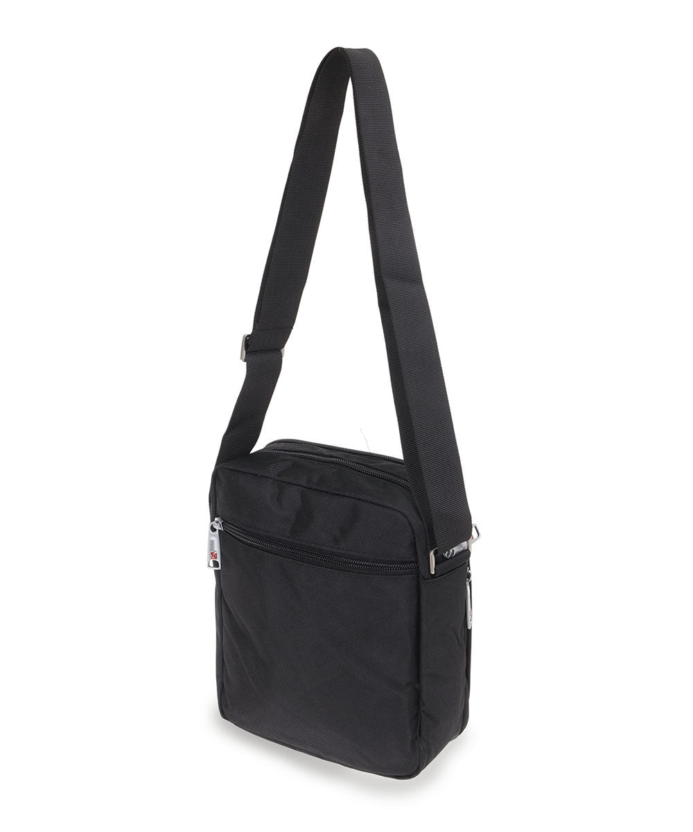 BOND תיק צד לגבר עם רצועה מתכוננת בשחור - תיק התיקיםBondתיקים למחשב נייד