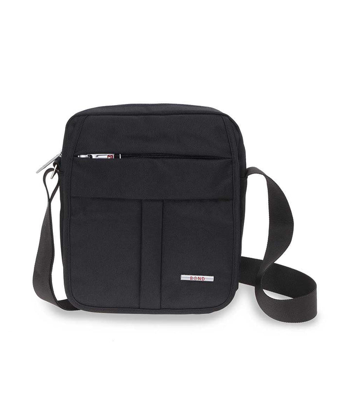 BOND תיק צד לגבר עם רצועה מתכוננת בשחור - תיק התיקיםBondתיקים למחשב נייד