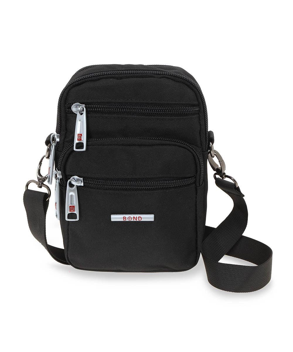 BOND תיק צד קטן עם רצועה מתנתקת בשחור - תיק התיקיםBondתיקים למחשב נייד