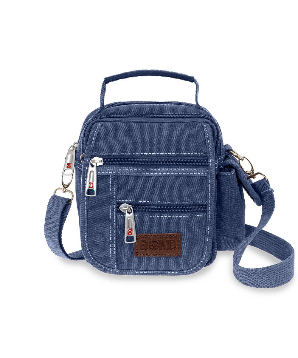 BOND תיק צדק קטן לגבר מבד קנבס עם ידית אחיזה - תיק התיקיםBondתיקים למחשב נייד