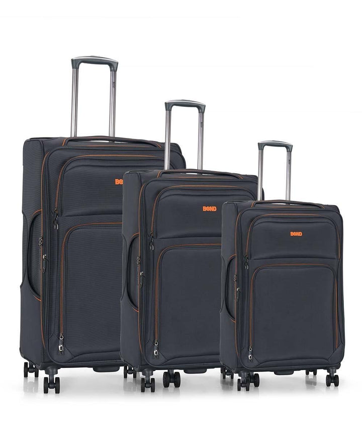 BOND EXTRA STRONG 2.0 סט 3 מזוודות מבד חזקות במיוחד - תיק התיקיםBondמזוודות