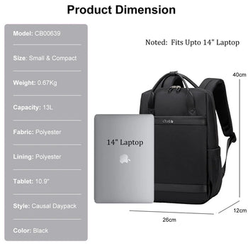 Chantria תיק גב לנשים למחשב נייד 14.1" - תיק התיקיםchantriaתיקי מחשב