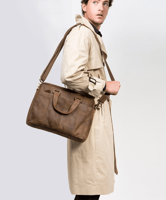 תיק עבודה מעור דגם יוזד פורטפוליו - תיק התיקיםEmanuelתיקי צד לגבר