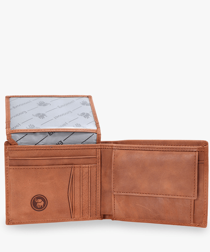 ארנק עור לגבר רינגו משומן - תיק התיקיםEmanuelארנקי גברים