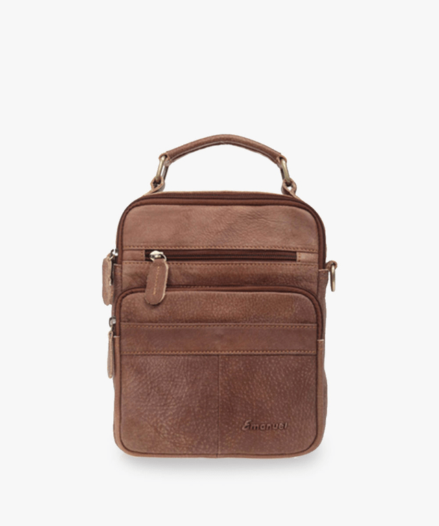 תיק צד מעור לגבר דגם ג'יימי - תיק התיקיםEmanuelתיקי צד לגבר