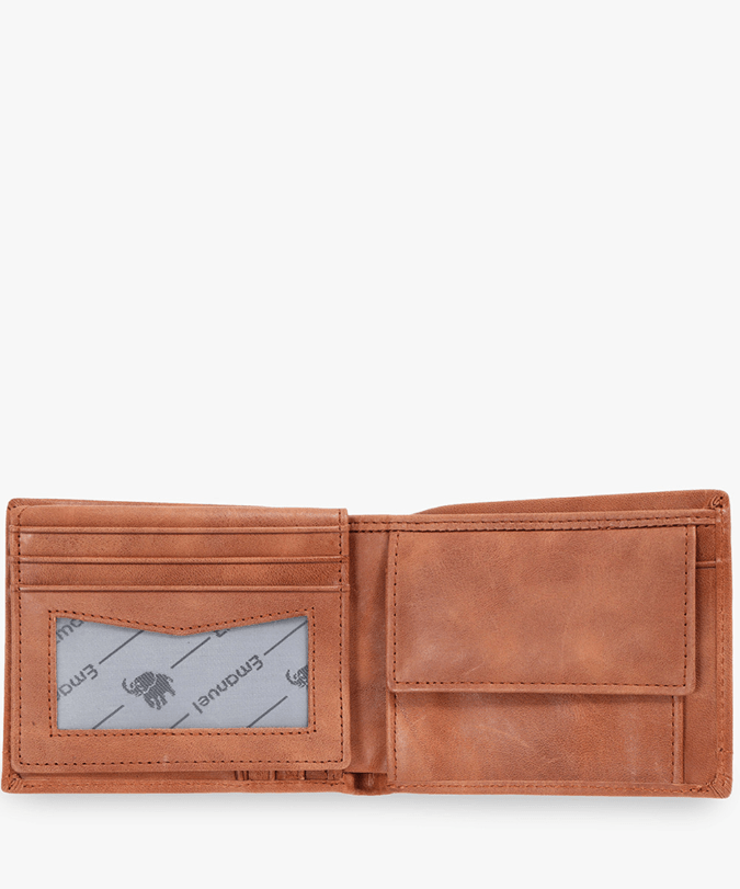 ארנק עור לגבר רינגו משומן - תיק התיקיםEmanuelארנקי גברים