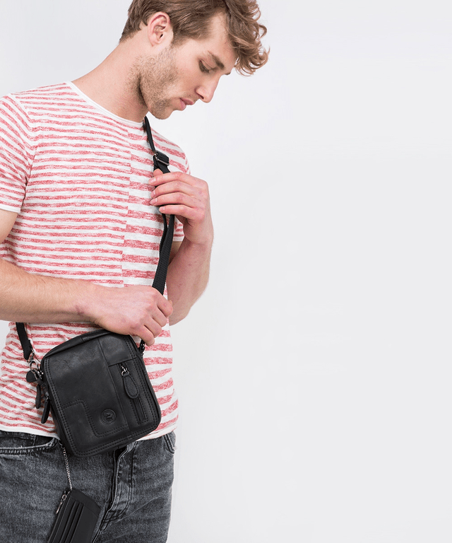 תיק צד מעור דגם אדי - תיק התיקיםEmanuelתיקי צד לגבר