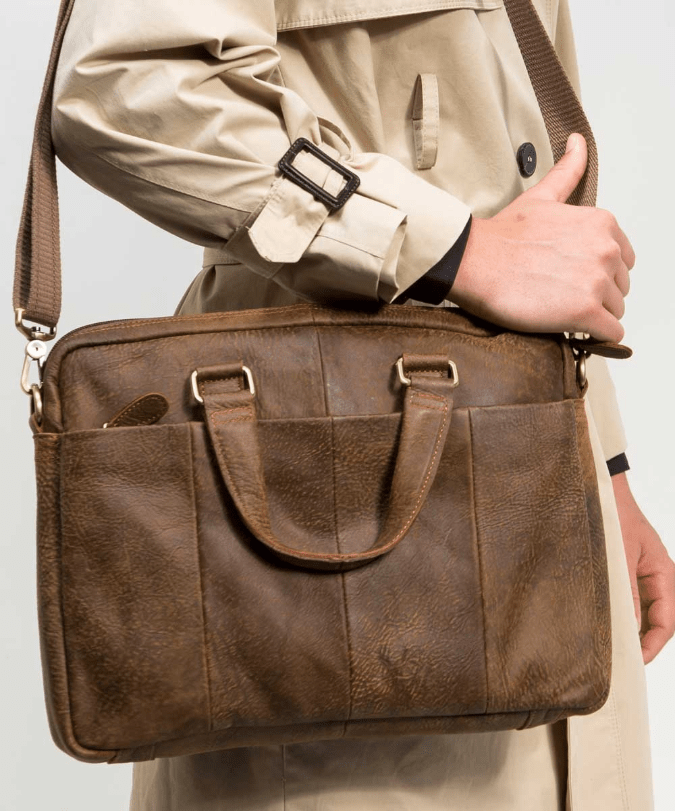 תיק עבודה מעור דגם יוזד פורטפוליו - תיק התיקיםEmanuelתיקי צד לגבר