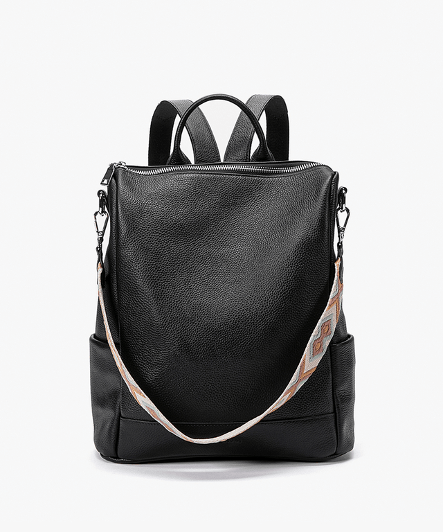 תיק גב מעור דגם אדריאנה - תיק התיקיםEmanuelתיקי גב לנשים