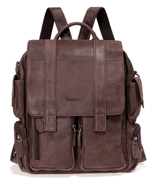 תיק גב מעור דגם רוקסנה - תיק התיקיםEmanuelתיקי גב לנשים