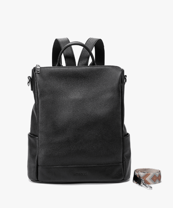 תיק גב מעור דגם אדריאנה - תיק התיקיםEmanuelתיקי גב לנשים