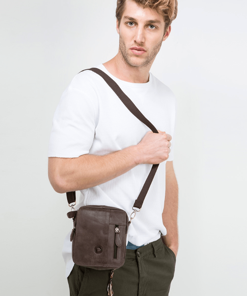 תיק צד מעור דגם אדי - תיק התיקיםEmanuelתיקי צד לגבר