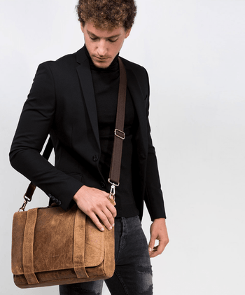 תיק מעור אפריקה דגם סינגפור - תיק התיקיםEmanuelתיקי צד לגבר