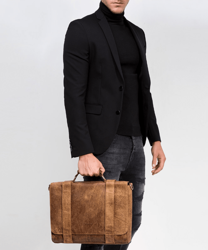 תיק מעור אפריקה דגם סינגפור - תיק התיקיםEmanuelתיקי צד לגבר