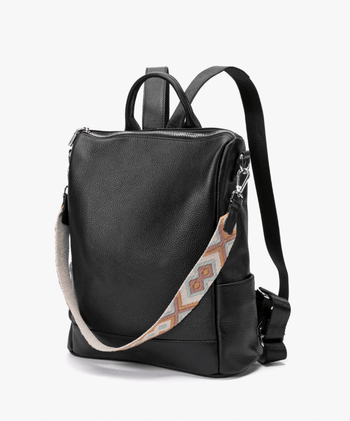 תיק גב מעור דגם אדריאנה - תיק התיקיםEmanuelתיקי גב לנשים