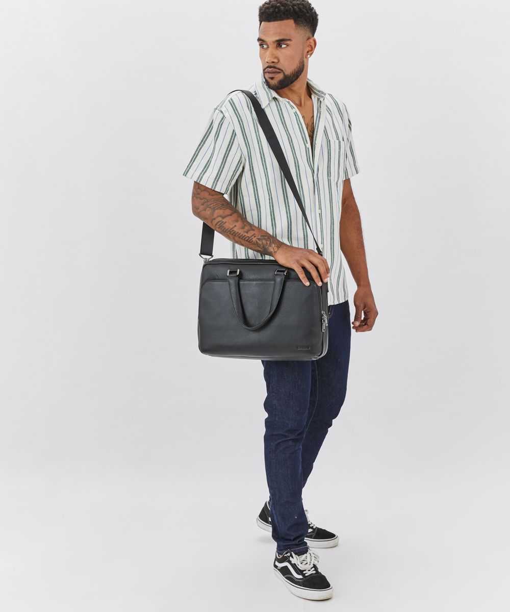 Emanuel תיק עסקים מעור לגבר דגם קלינטון - תיק התיקיםEmanuelתיקי עסקים