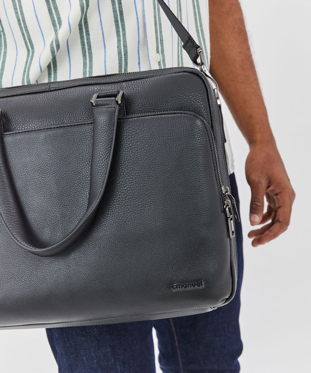 Emanuel תיק עסקים מעור לגבר דגם קלינטון - תיק התיקיםEmanuelתיקי עסקים