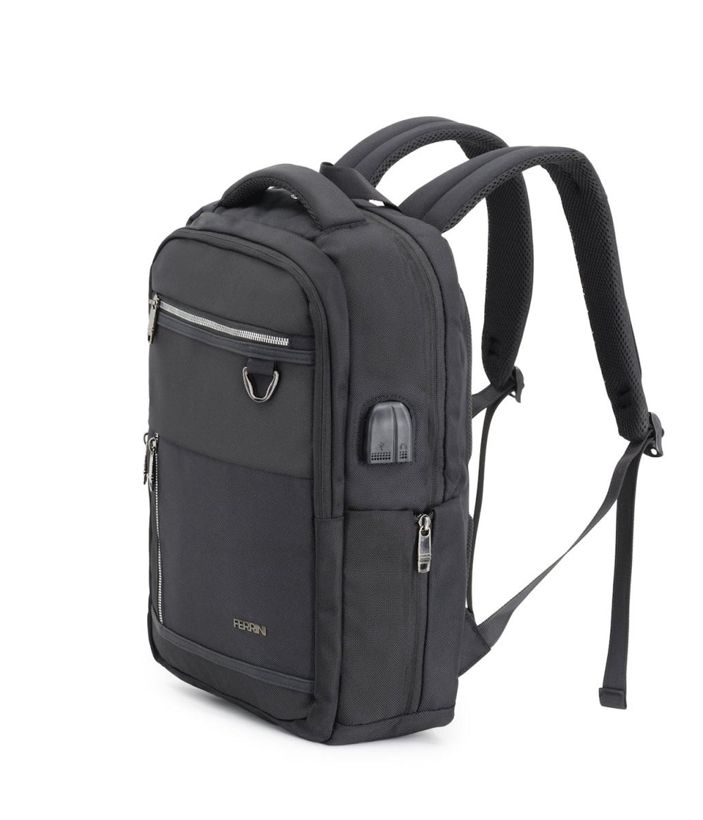 FERRINI תיק גב ללפטופ 15.6" בשחור - תיק התיקיםFERRINIתיקים