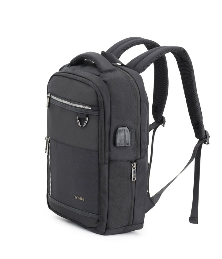 FERRINI תיק גב ללפטופ 15.6" בשחור - תיק התיקיםFERRINIתיקים