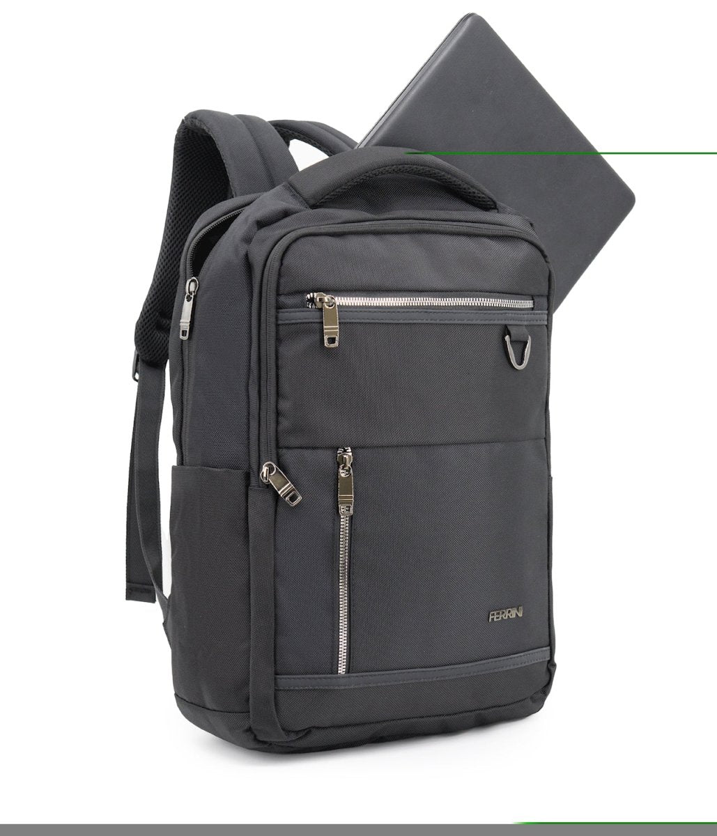 FERRINI תיק גב ללפטופ 15.6" בשחור - תיק התיקיםFERRINIתיקים
