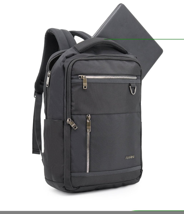 FERRINI תיק גב ללפטופ 15.6" בשחור - תיק התיקיםFERRINIתיקים