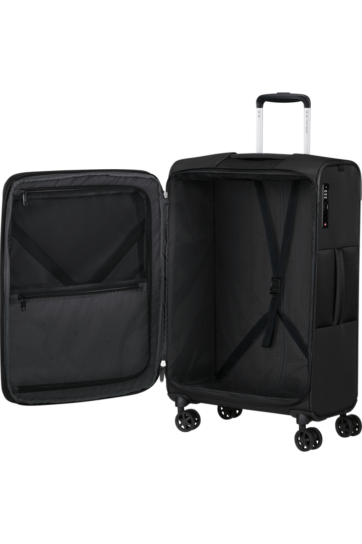 Samsonite GoTwist מזוודה רכה מתרחבת בינונית 68 ס״מ - שחור